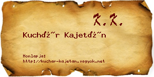 Kuchár Kajetán névjegykártya